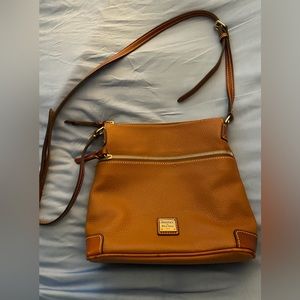 Dooney & Bourke Caramel-colored Crossbody Pebble Leather Bag.  Used only twice!!